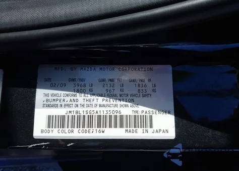 2010 Mazda Mazda3 I Touring from USA, damaged, VIN JM1BL1SG5A1135096